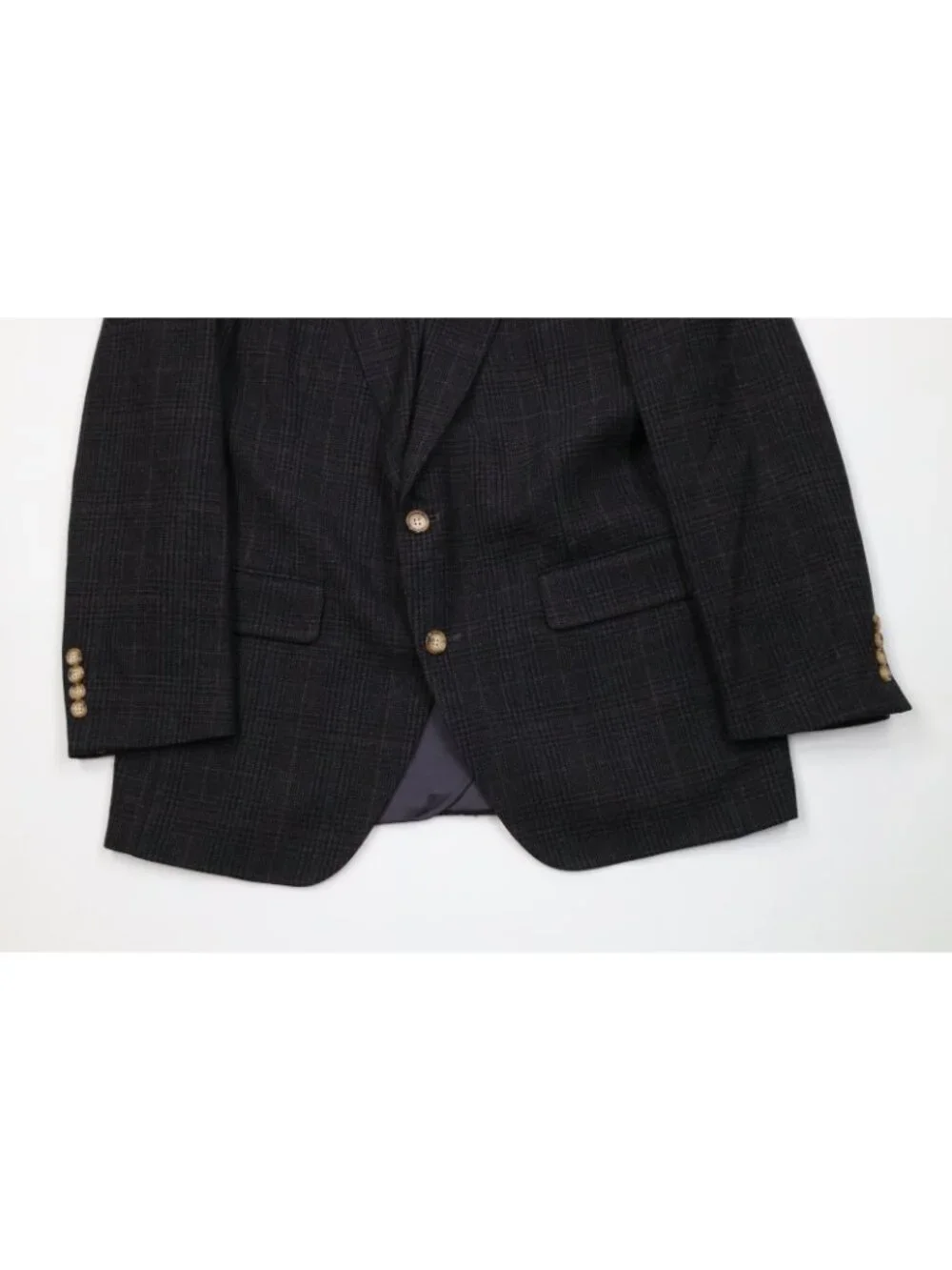 Vtg 70s Jos A Bank Mens 40R 2 Piece Heavy Wool Tweed Suit Houndstooth 32x30 USA